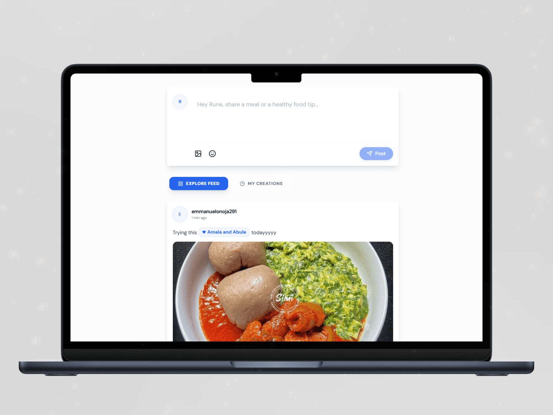 App interface preview