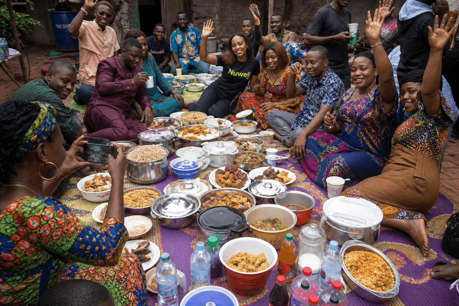 People sharing a meal